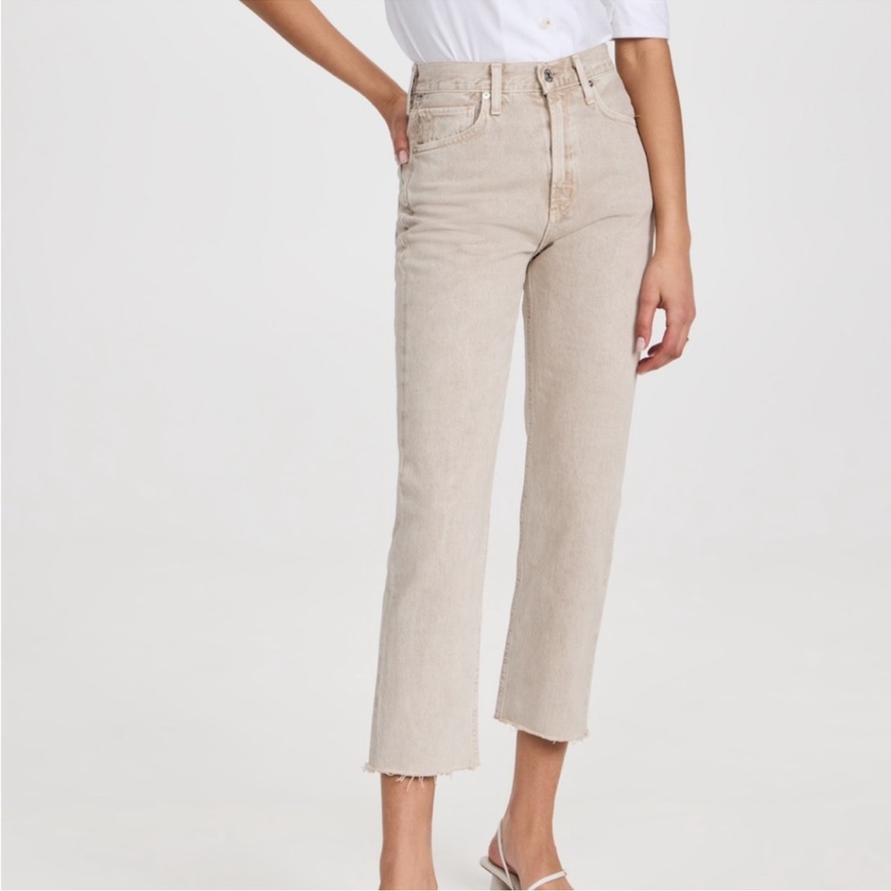 Citizens of Humanity Daphne Crop High Rise Stovepipe Jeans 90s Minimalist Style
